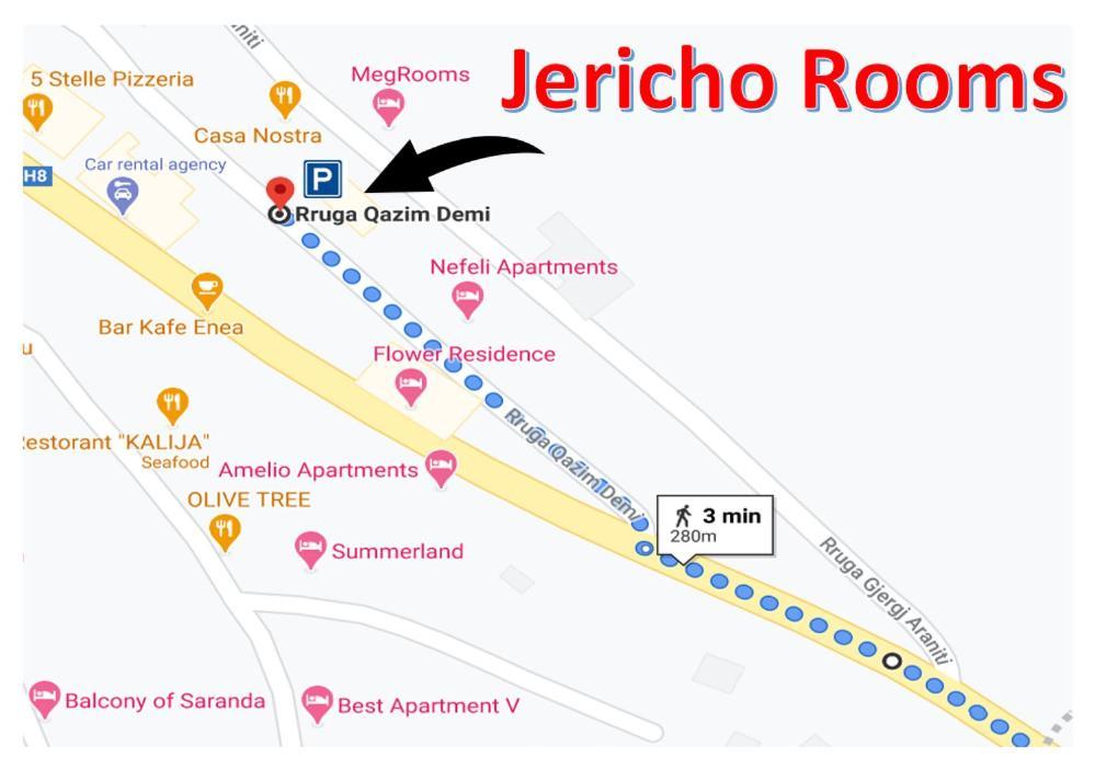 Jericho Rooms Sarande Bagian luar foto